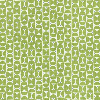 Schumacher Mezza Luna Fabric in Leaf For Sale