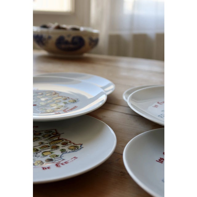 Vintage Cheese Plates from Euro Porcelain, Set of 6 For Sale - Image 4 of 7