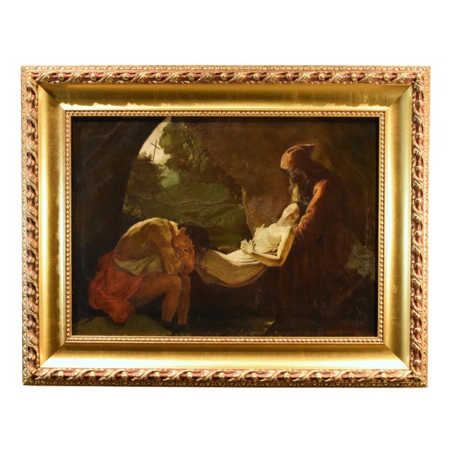 Follower of Anne-Louis Girodet de Roussy-Trioson, Deposition Atala, 1850, Oil on Canvas, Framed For Sale