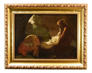 Follower of Anne-Louis Girodet de Roussy-Trioson, Deposition Atala, 1850, Oil on Canvas, Framed