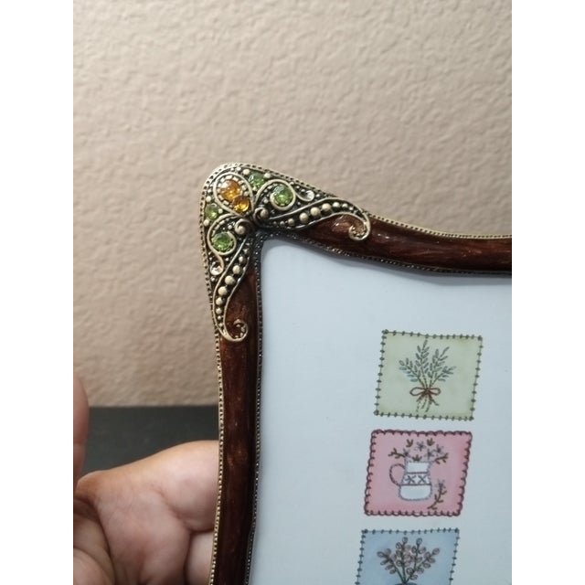 Victoriana Genuine Austrian Crystal Photo Holder For Sale - Image 4 of 7