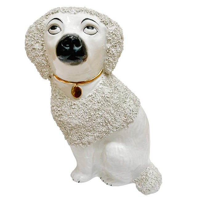 1960 Italian Made Staffordshire Confetti Poodle Figurines - A Pair For Sale - Image 4 of 9