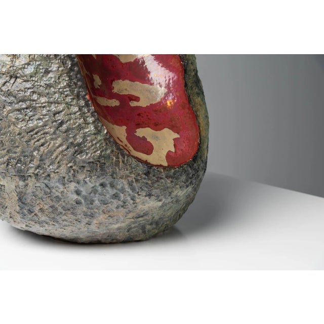 Gold Vintage Italian Ceramic Sculpture by Giacomo Onestini, 1970 For Sale - Image 8 of 13