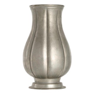 Swedish Modern Pewter Vase by Edvin Ollers for Schreuder & Olsson, 1950s For Sale