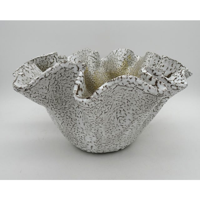 Mid-Century Modern Large Ceramic Handkerchief Centerpiece in the style of Vallauris, 1970s For Sale - Image 3 of 10