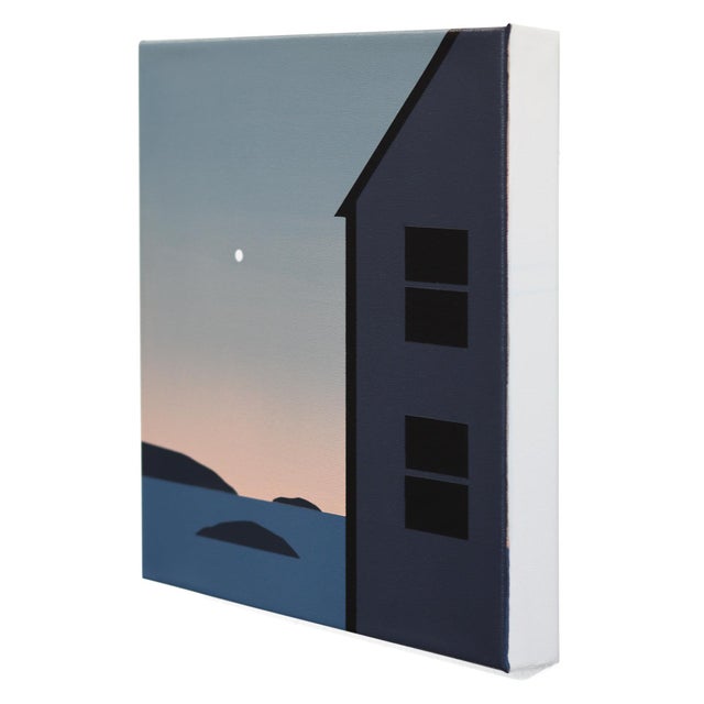 Lines of Light #6 (Vesper) - Moody Cool Tone Surrealist Landscape Painting Original Artwork by Mike Gough For Sale In Los Angeles - Image 6 of 9