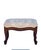 Italian Antique French Footstool, Hand Carved, Upholstered in Italian Damask For Sale - Image 3 of 4