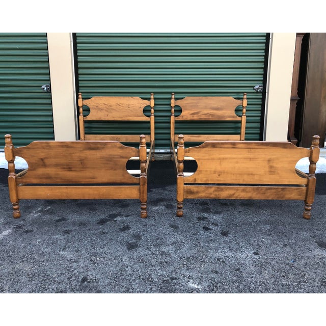 Solid Maple Moosehead Twin Beds- a Pair | Chairish