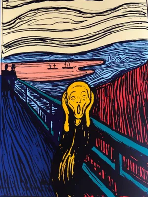 Andy Warhol, Munch's The Scream, Orange, Screenprint