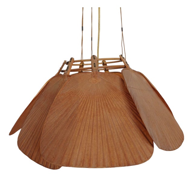 Uchiwa Chandelier by Ingo Maurer 1973) for M Design, 1970s For Sale