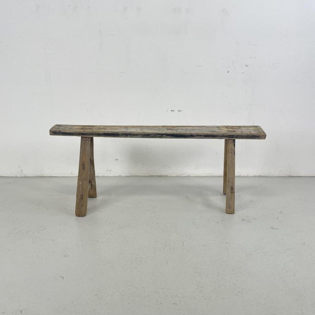 Rustic solid wooden pig bench. Can be used at a table or in a hallway or as an occasional table. Approximate dimensions:...