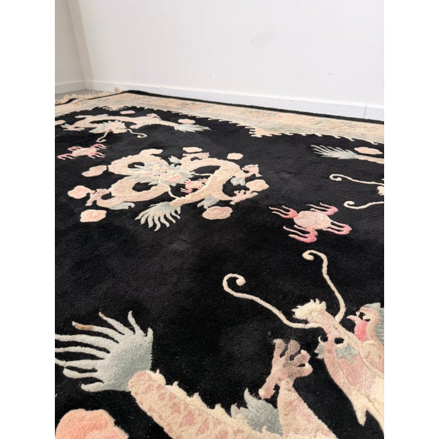 Chinese Dragon Rug in Wool For Sale - Image 5 of 9