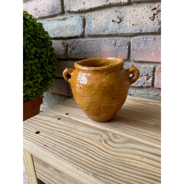 Rare 1890s Petite Glazed Earthenware French Confit Pot or Jar For Sale - Image 14 of 17