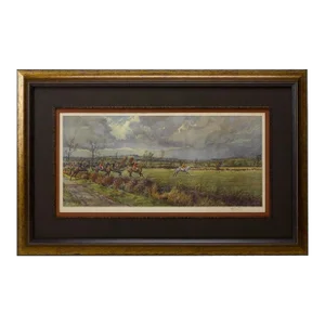 The Bicester & Warden Hill Fox Hunting Print, Signed by Frank Algernon Stewart, Circa 1935