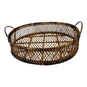 Vintage Handled Loose Weave Basket