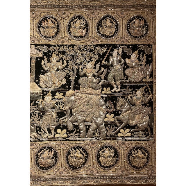 Large Embroidery Kingdom of Siam For Sale - Image 10 of 13
