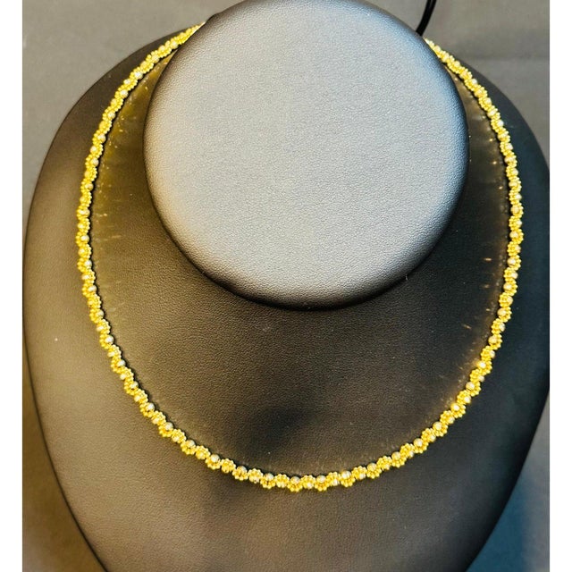 Vintage 14 Karat Yellow Gold 13 Gm, Twisted Chains With Balls in Between For Sale - Image 9 of 14