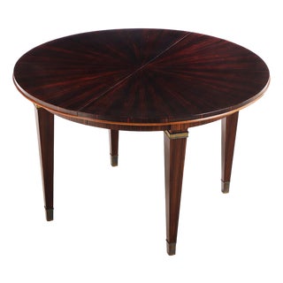 Attributed André Domin & Marcel Genevrière for Maison Dominique Macassar Ebony Dining Table, C. 1950. For Sale