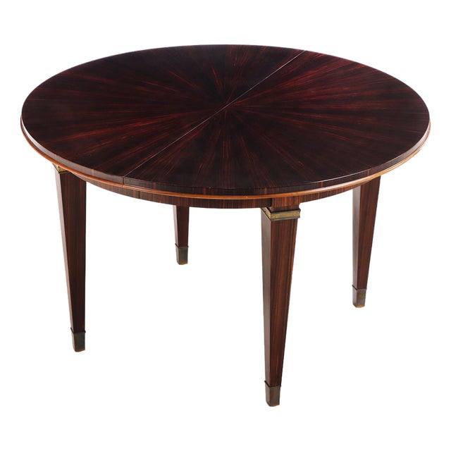 Attributed André Domin & Marcel Genevrière for Maison Dominique Macassar Ebony Dining Table, C. 1950. For Sale