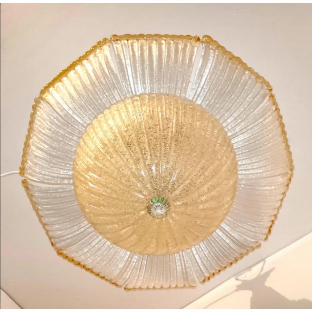 Metal Murano Glass Chandelier from Barovier & Toso, 1960s For Sale - Image 7 of 11