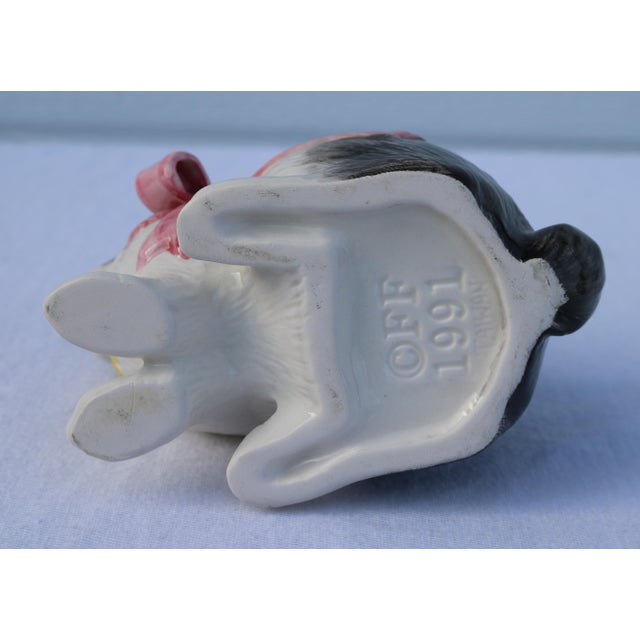 1991 Fitz and Floyd Bunny Rabbit and Pansies Creamer Pansy Parade For Sale - Image 10 of 10