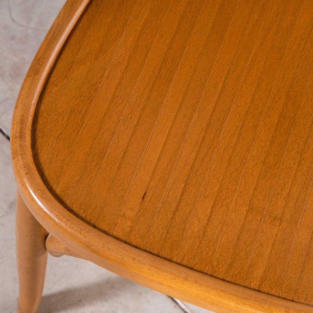 Bentwood Honey Beech Striped Seat Bentwood Dining Chairs, 1970s, Set of 6 For Sale - Image 4 of 7