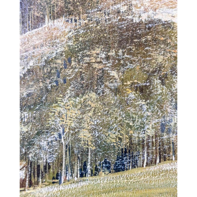 Textile Gino Federici, Shepherd with Flock, Oil on Canvas, Signed, 20th Century For Sale - Image 7 of 9