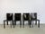Black Vintage Black Leather Dining Chairs, 1970s, Set of 4 For Sale - Image 8 of 10