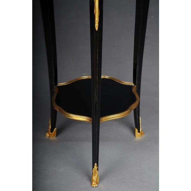 Black 20th Century French Salon Side Table in Black attributed toF. Linke For Sale - Image 8 of 13