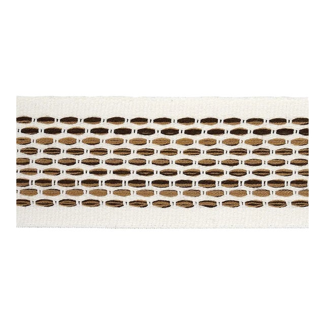 Sample - Schumacher Portola Tape Indoor/Outdoor in Neutral For Sale