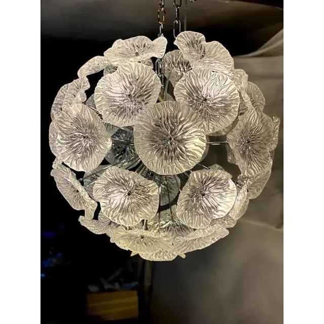 Glass Italian Floral Murano Glass Sputnik Chandelier by Simoeng For Sale - Image 7 of 11