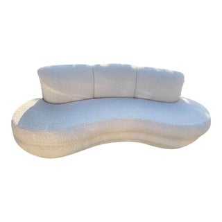 Q1980s Mid-Century Modern Adrian Pearsall Style Cloud Kidney Shaped Sofa For Sale