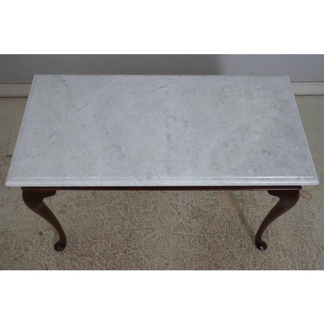 Queen Anne Stickley Colonial Williamsburg Cw-208 Marble Top Palace Server For Sale - Image 3 of 13