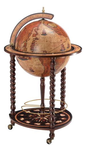 Explora Globe in Honey Brown by Zoffoli Mappamondi