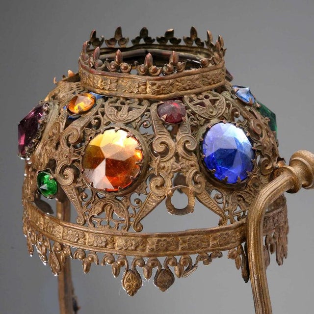 Gold Statue of the Sacred Heart of Jesus Inside the Temple For Sale - Image 8 of 11