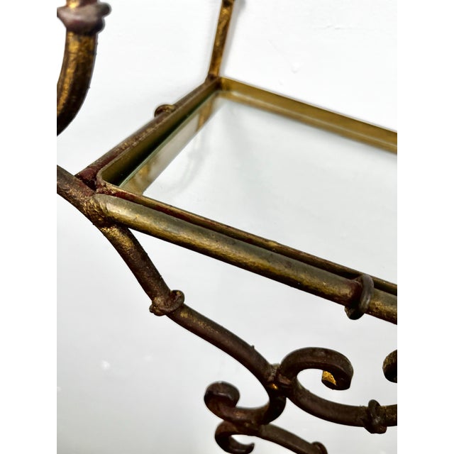 Vintage Chinoiserie Gilt Pagoda Wall Shelf For Sale - Image 9 of 11