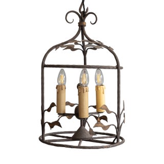 Vintage Decorative Lantern in Steel, 1930s For Sale