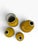 1990s Set of 4 Chinese Porcelain Vases Mustard Yellow Glaze, Double-Gourd and Bottle Forms, Unmarked For Sale - Image 5 of 6