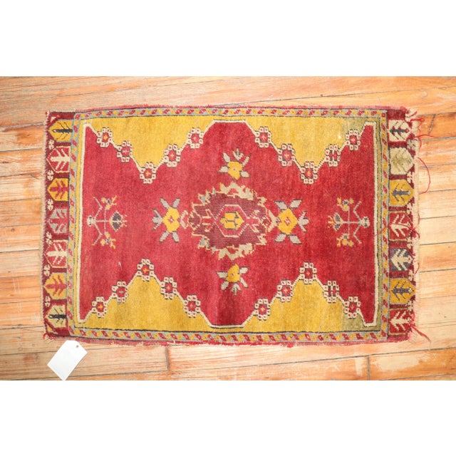 Antique Turkish Yastik Rug, 1'9'' X 2'8'' For Sale - Image 4 of 4