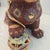 Japanese Vintage Mid-Century Japanese Kutani Porcelain Komainu Shishi Guardian Lion on Pierced Temari Ball For Sale - Image 3 of 12