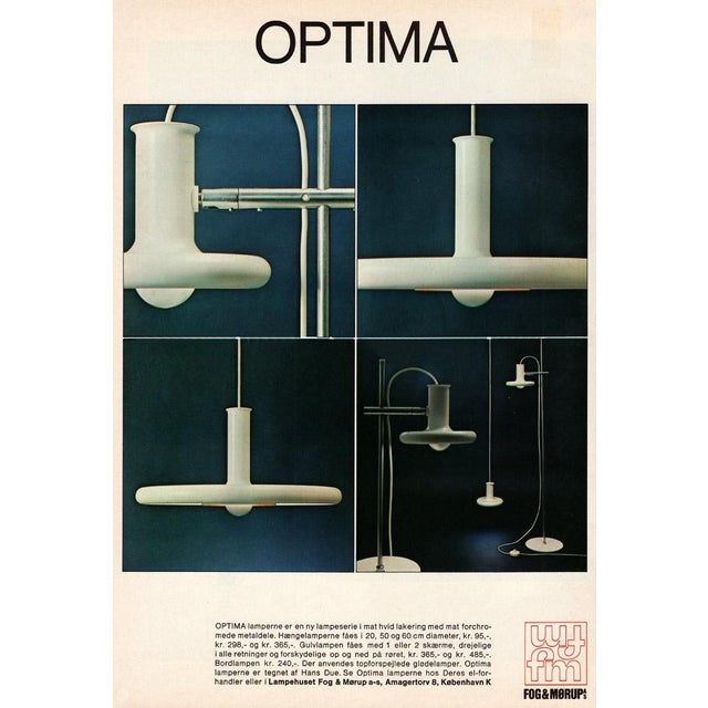 Mid-Century Danish Space Age Optima Pendant Lamp in UFO Style by Hans Due for Fog & Mørup, 1970s For Sale - Image 14 of 16