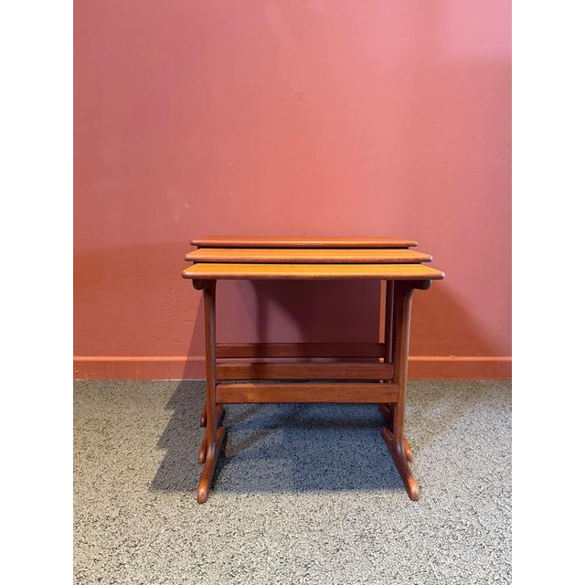Danish Teak Nesting Tables, 1960s, Set of 3 For Sale - Image 4 of 5