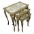 Italian Florentine Antique Gold Nesting Tables Set of Three For Sale