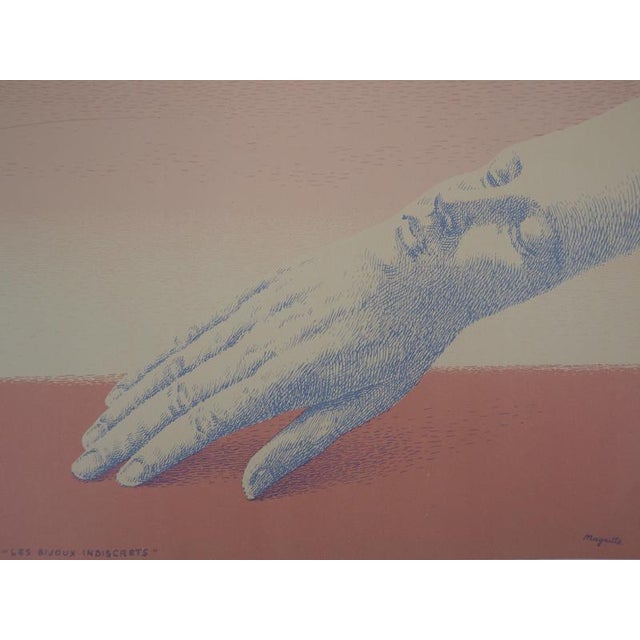 René magritte (1898-1967) indiscreet jewelry original color lithograph signed in the plate on thick paper 31 x 24 cm (c....