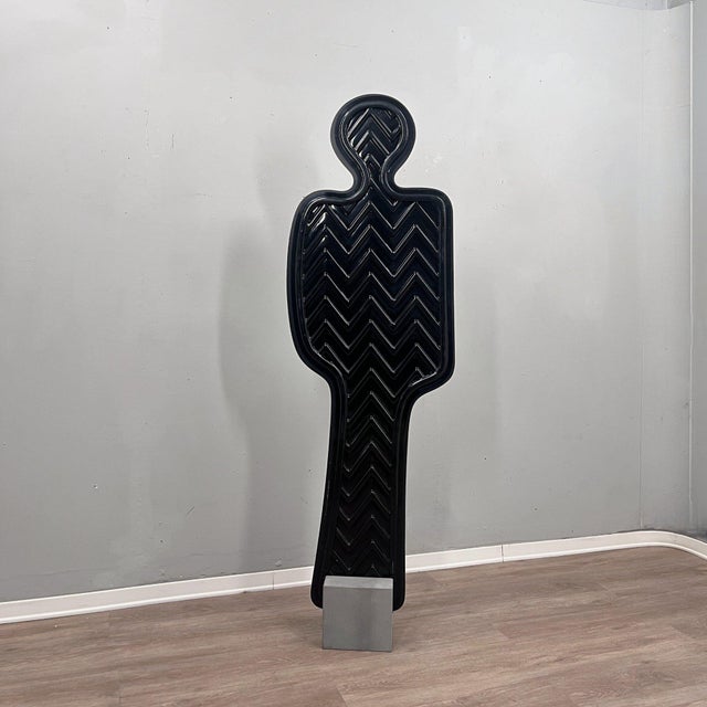 Postmodern Silhouette Standing Floor Mirror by Pierre Cardin for Acerbis, 1980s For Sale - Image 9 of 15