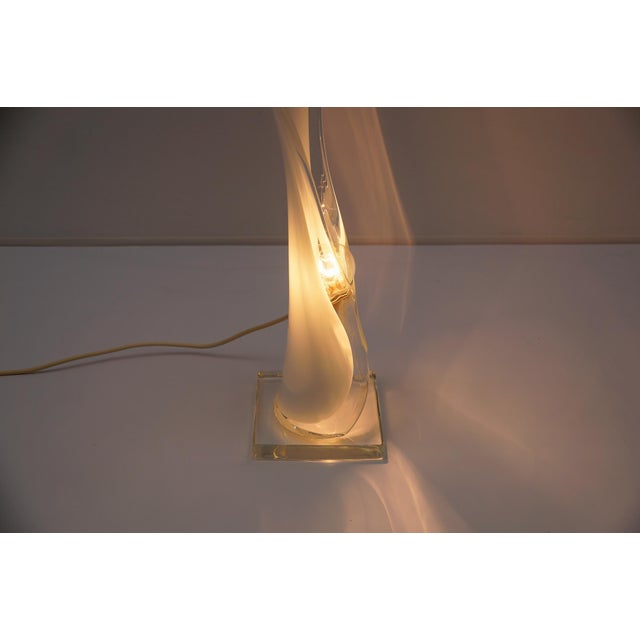 Large Murano Glass Flame Table Lamp, Italy, 1970s For Sale - Image 13 of 16