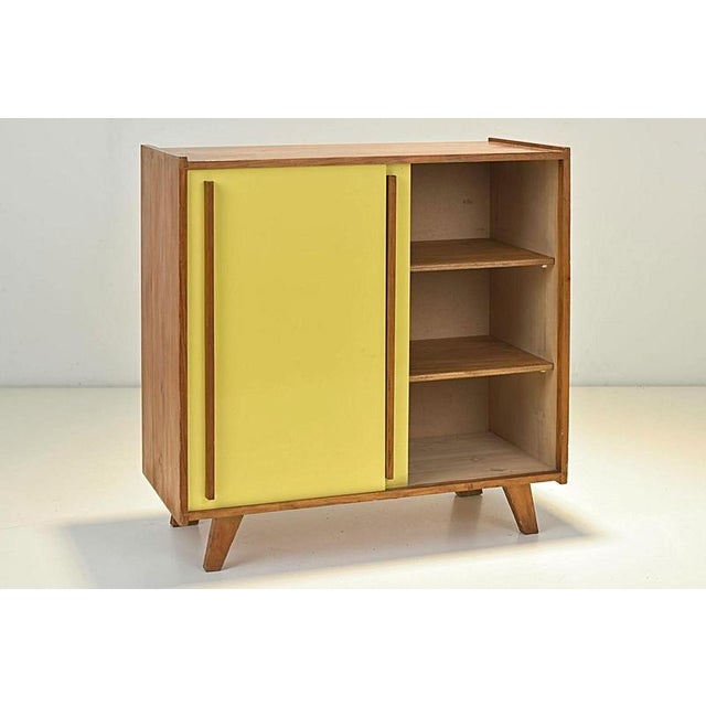 Small Yellow Pavatex Sideboard attributed to Stella Möbel, Switzerland, 1950s For Sale - Image 9 of 13