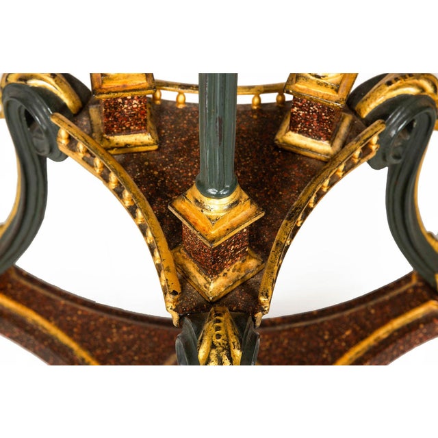 Regency Style Gilt and Faux Porphyry Iron Athenienne Jardinierre Plant Stand For Sale - Image 18 of 18