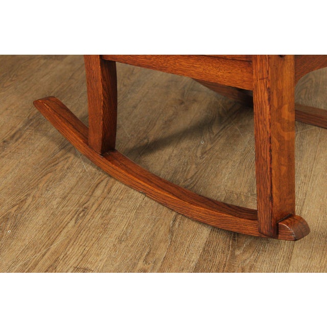 Antique Mission Oak Rocking Chair For Sale In Philadelphia - Image 6 of 18
