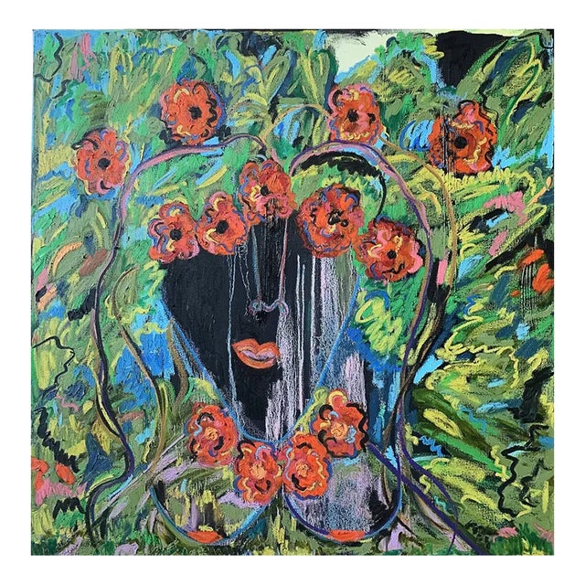 "I Waded Through" Contemporary Abstract Figurative Painting by Monica Shulman For Sale